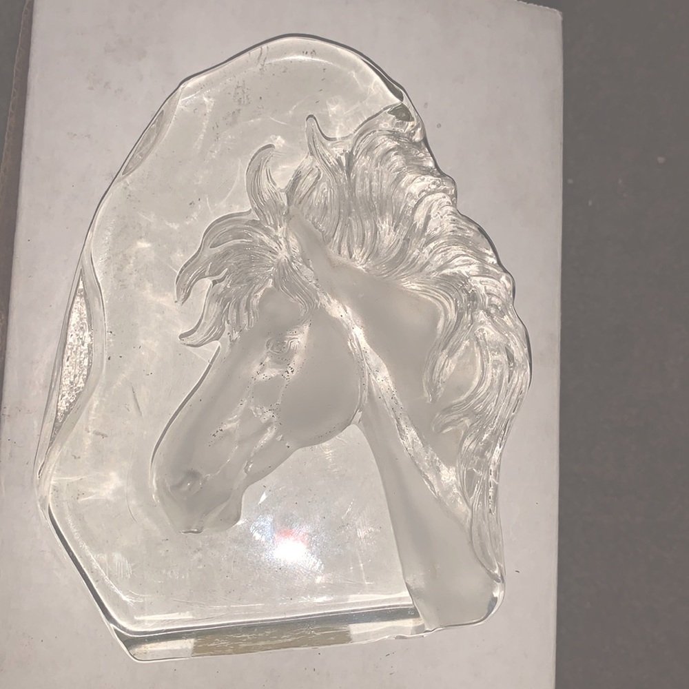 3D Glass horse decoration